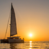 catamaran-sunset-oia-cruise