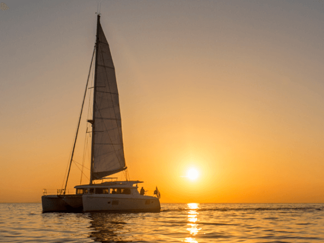 santorini sunset catamaran cruise