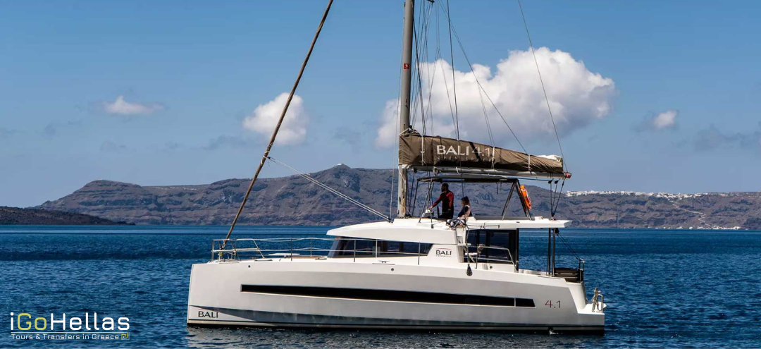 Discover Santorini's Hidden Gems on Catamaran Cruise